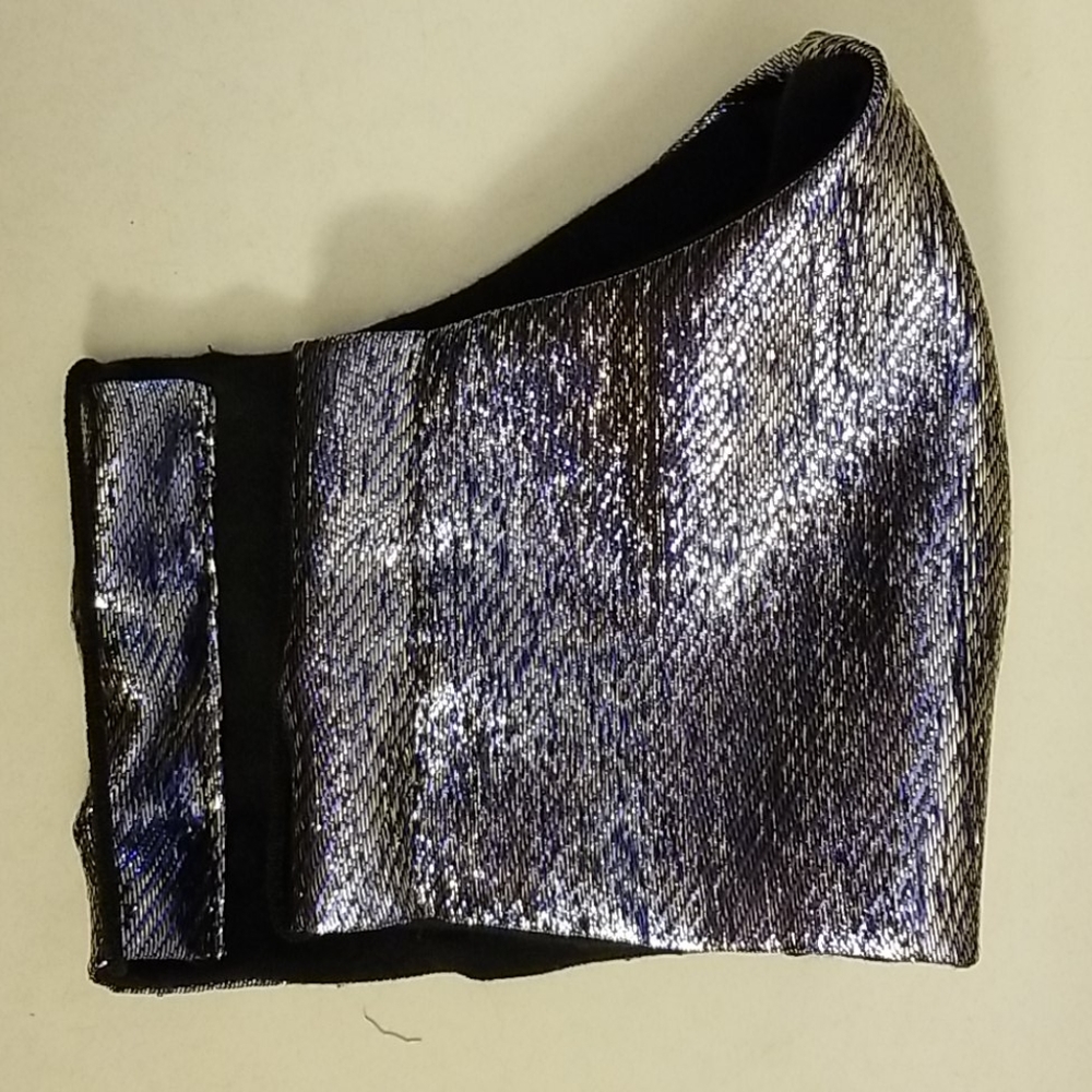 Silver Metallic Face Mask